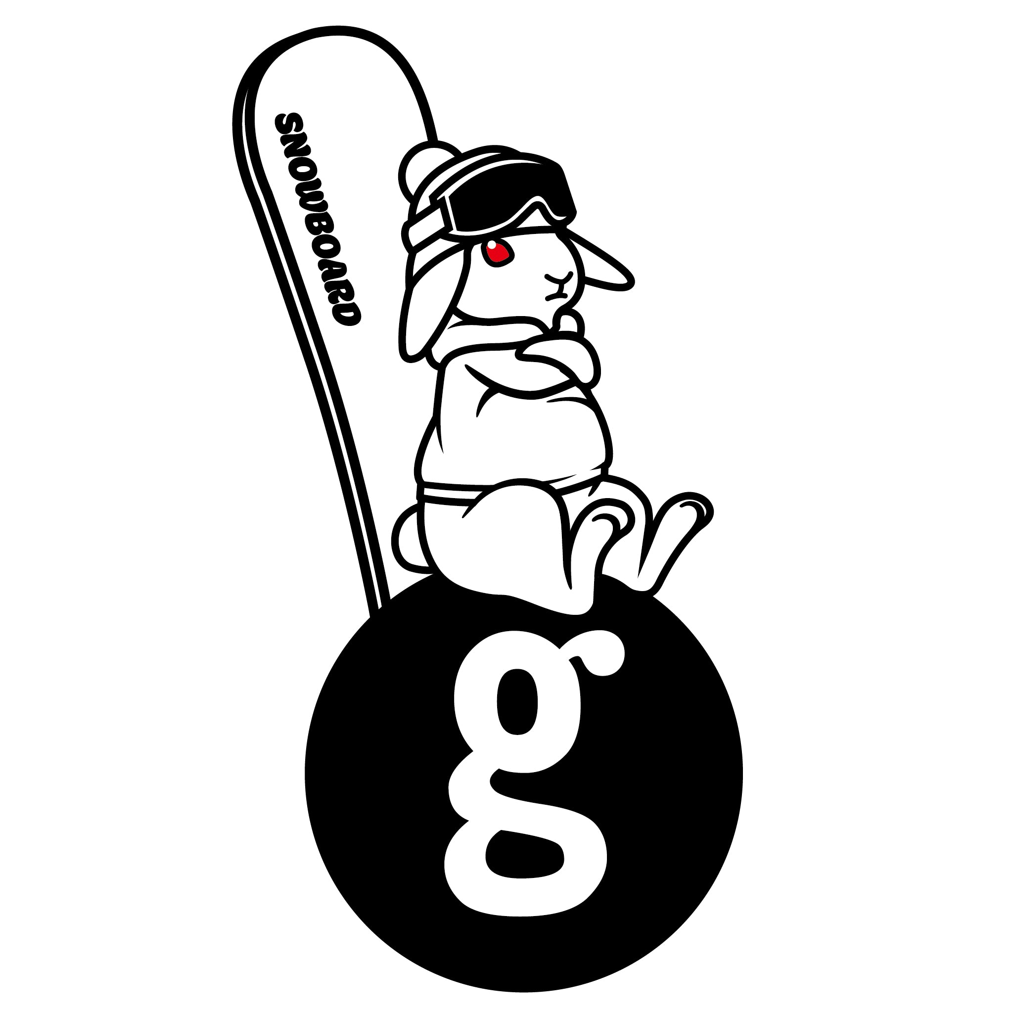 【スノーボード】専用Tシャツ CHOOSE YOUR GEEK. うさぎver.